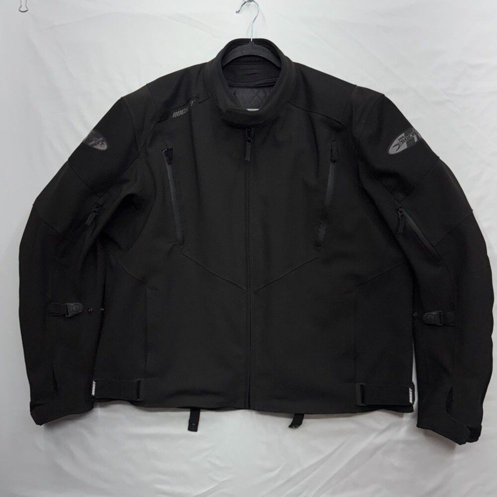 Joe Rocket Touring Jacket Men 2XL Black CE Level 2 Armor Removable Quilted Liner